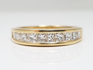 Classic 14k Yellow Gold 1ctw Natural Diamond Anniversary Ring Band