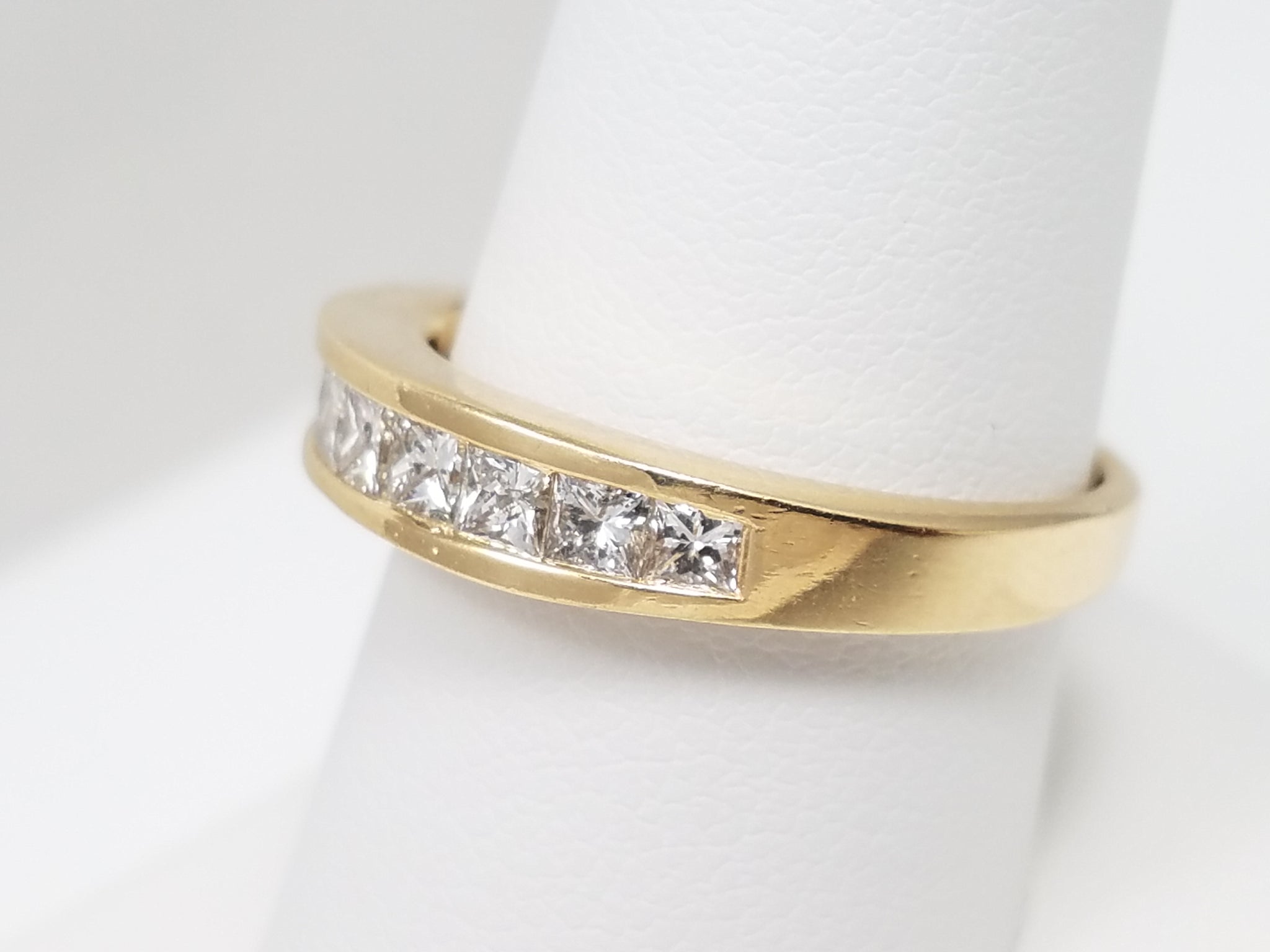 Classic 14k Yellow Gold 1ctw Natural Diamond Anniversary Ring Band