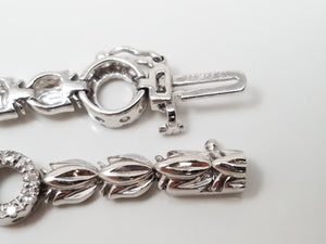 Elegant 14k White Gold Natural Diamond Bracelet