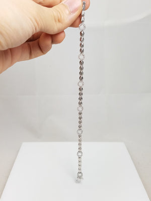 Elegant 14k White Gold Natural Diamond Bracelet