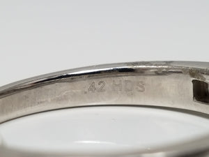 Elegant 14k White Gold Natural Diamond Engagement Ring