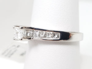 Elegant 14k White Gold Natural Diamond Engagement Ring