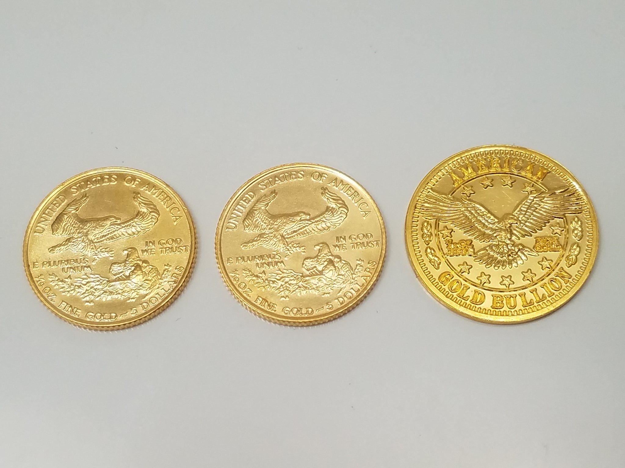 Three Collectable 1/10oz Gold Coin