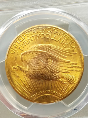 Gorgeous Certified 1927 US Saint Gaudens $20 Gold Coin MS-65