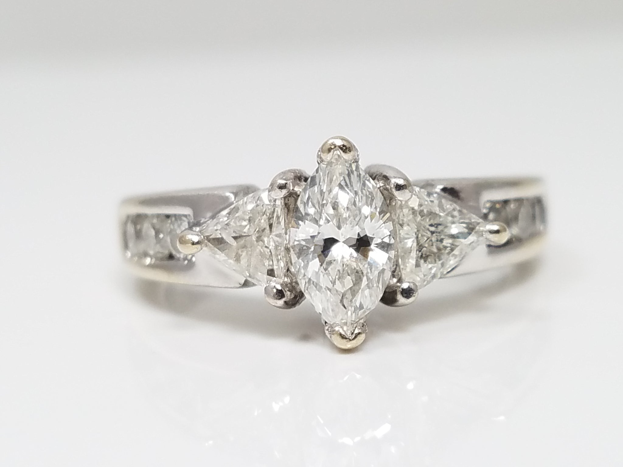 .75ctw Natural Diamond Engagement Ring in 14k White Gold