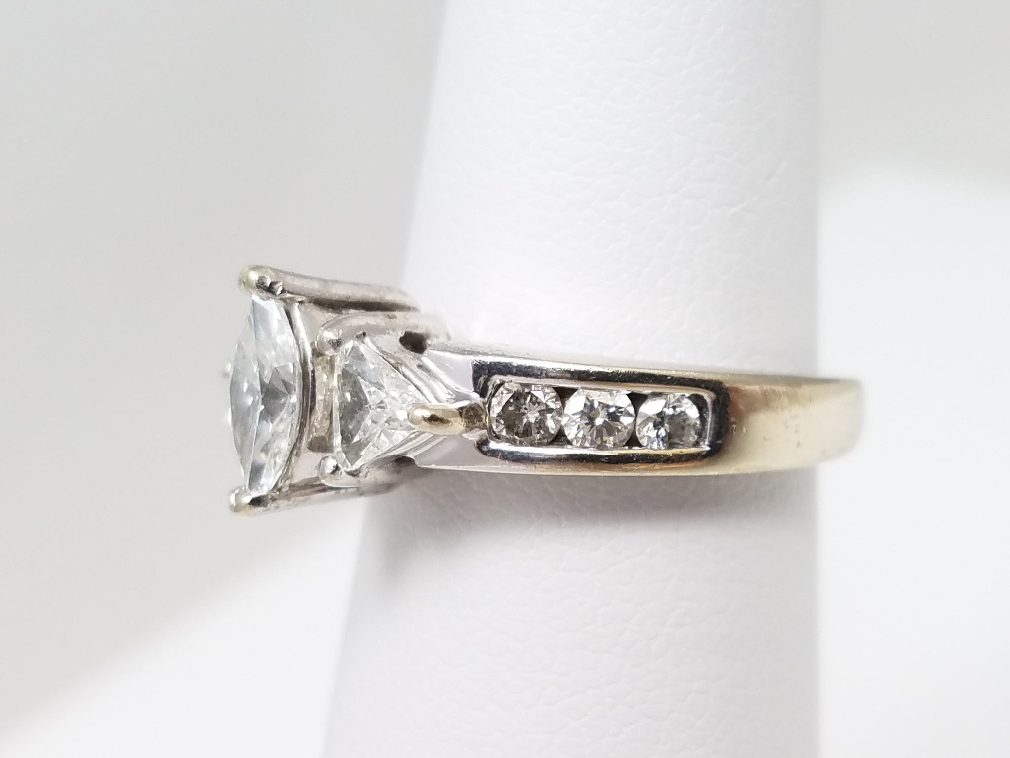 .75ctw Natural Diamond Engagement Ring in 14k White Gold
