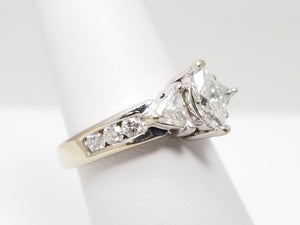 .75ctw Natural Diamond Engagement Ring in 14k White Gold