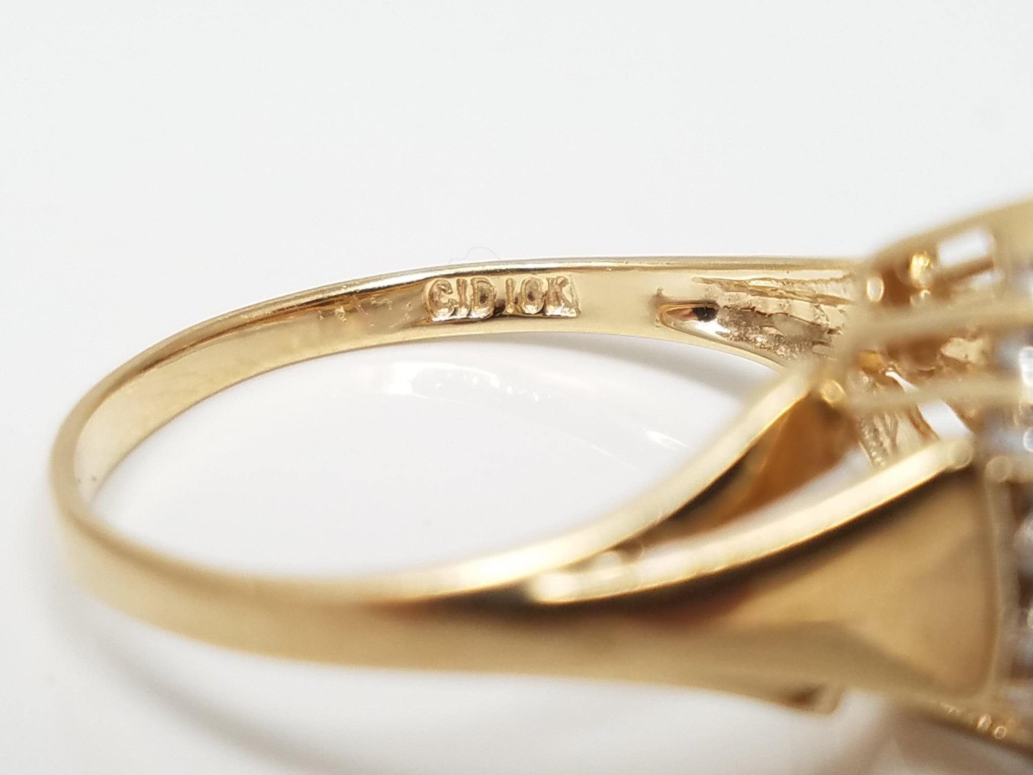Fiery Natural Garnet + Diamond Halo Ring in 10k Yellow Gold