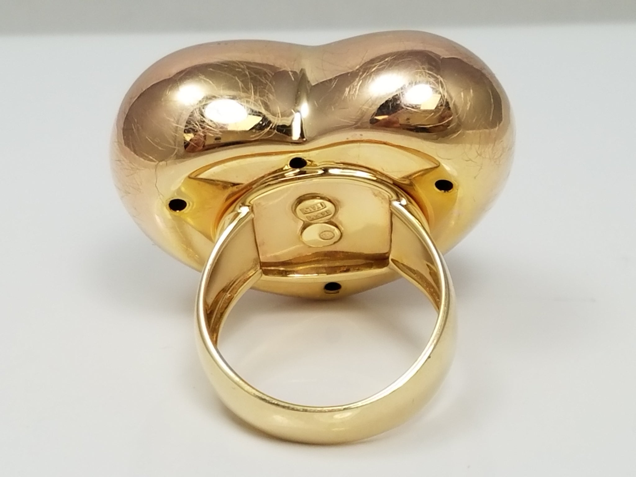 Epic 3-D Puffy Heart 14k Two Tone Gold Ring