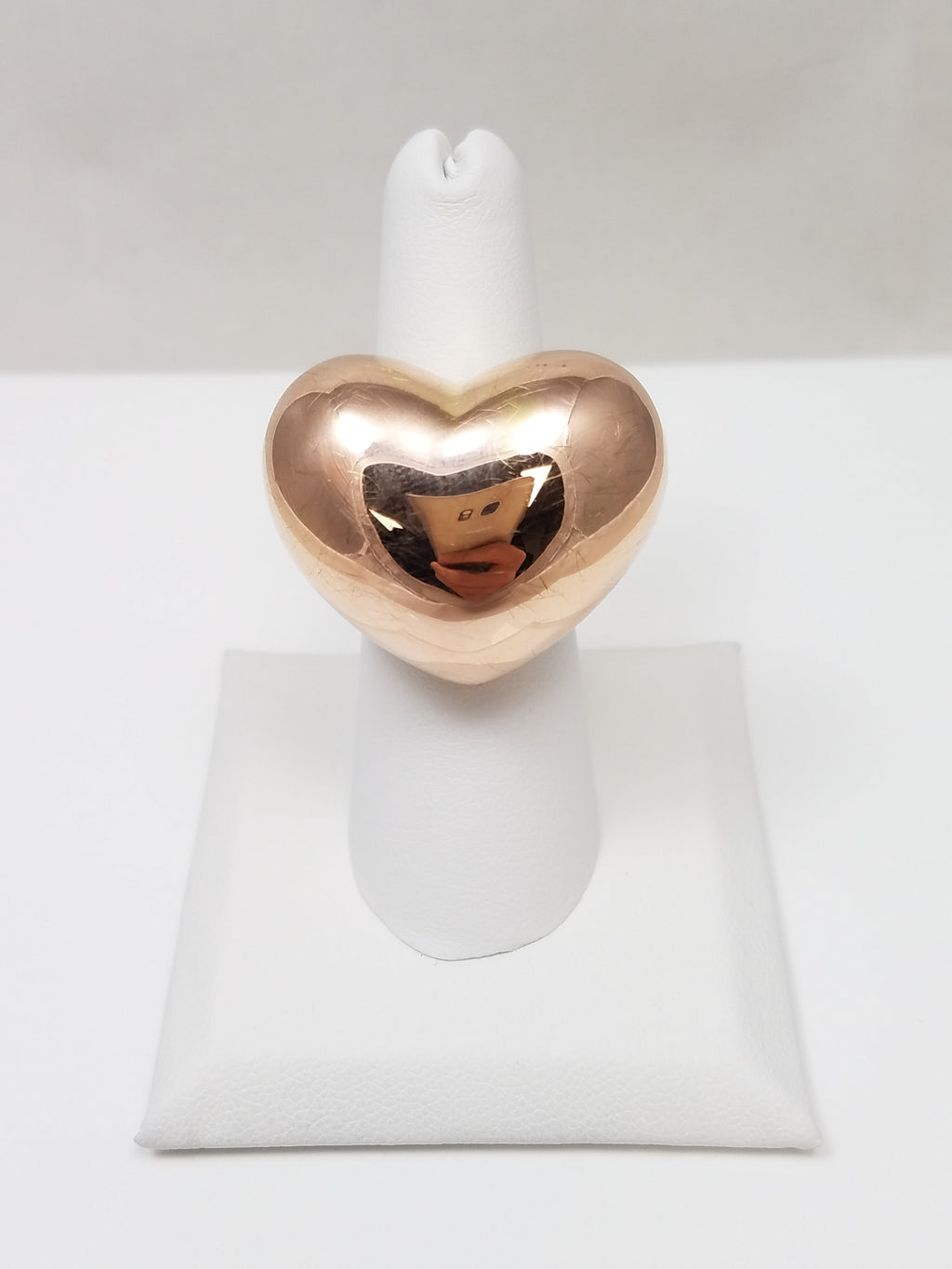 Epic 3-D Puffy Heart 14k Two Tone Gold Ring