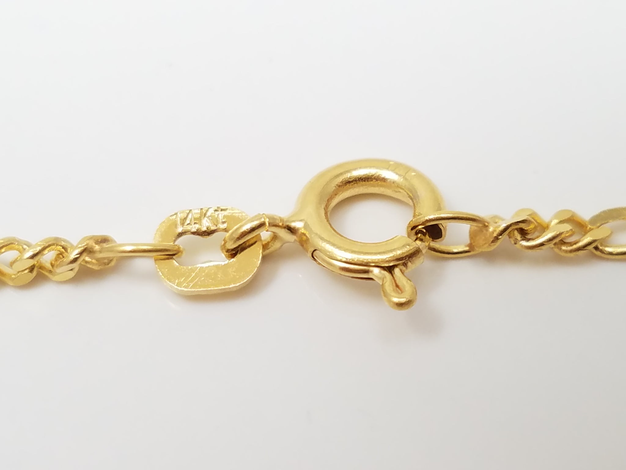 14k Yellow Gold Figaro Link 2mm/16" Necklace
