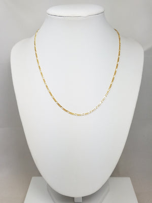 14k Yellow Gold Figaro Link 2mm/16" Necklace
