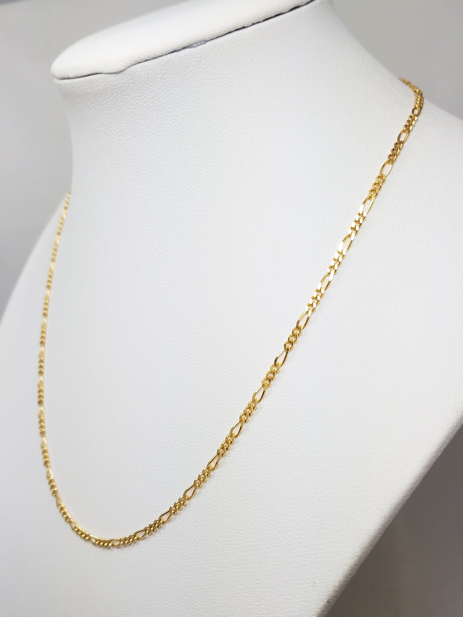 14k Yellow Gold Figaro Link 2mm/16" Necklace
