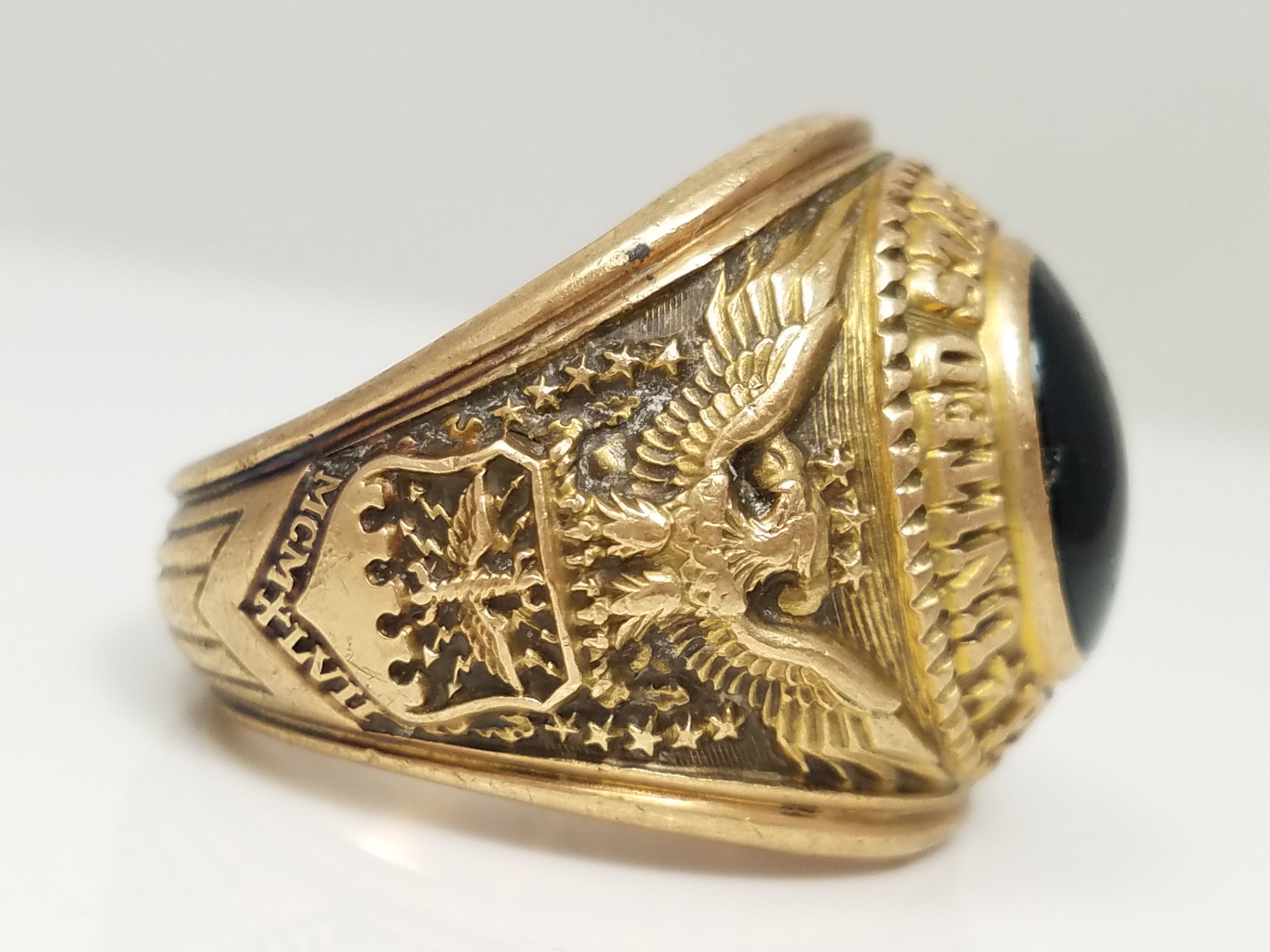 Historic 10k Vintage Air Force Pilot Ring