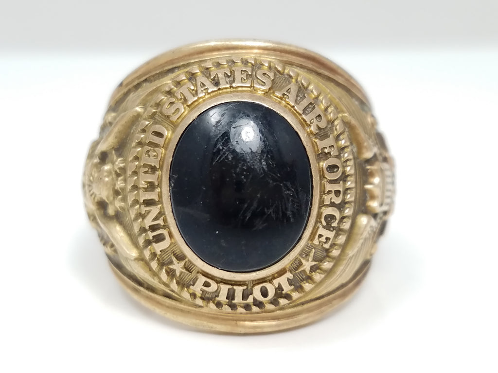 Historic 10k Vintage Air Force Pilot Ring