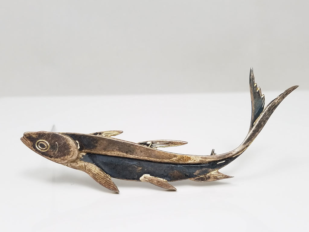 Swedish "Wiwen Nilsson" Sterling Silver Fish Pin/Brooch