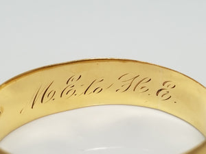 Victorian Era 18k Yellow Gold Men's Ring Band