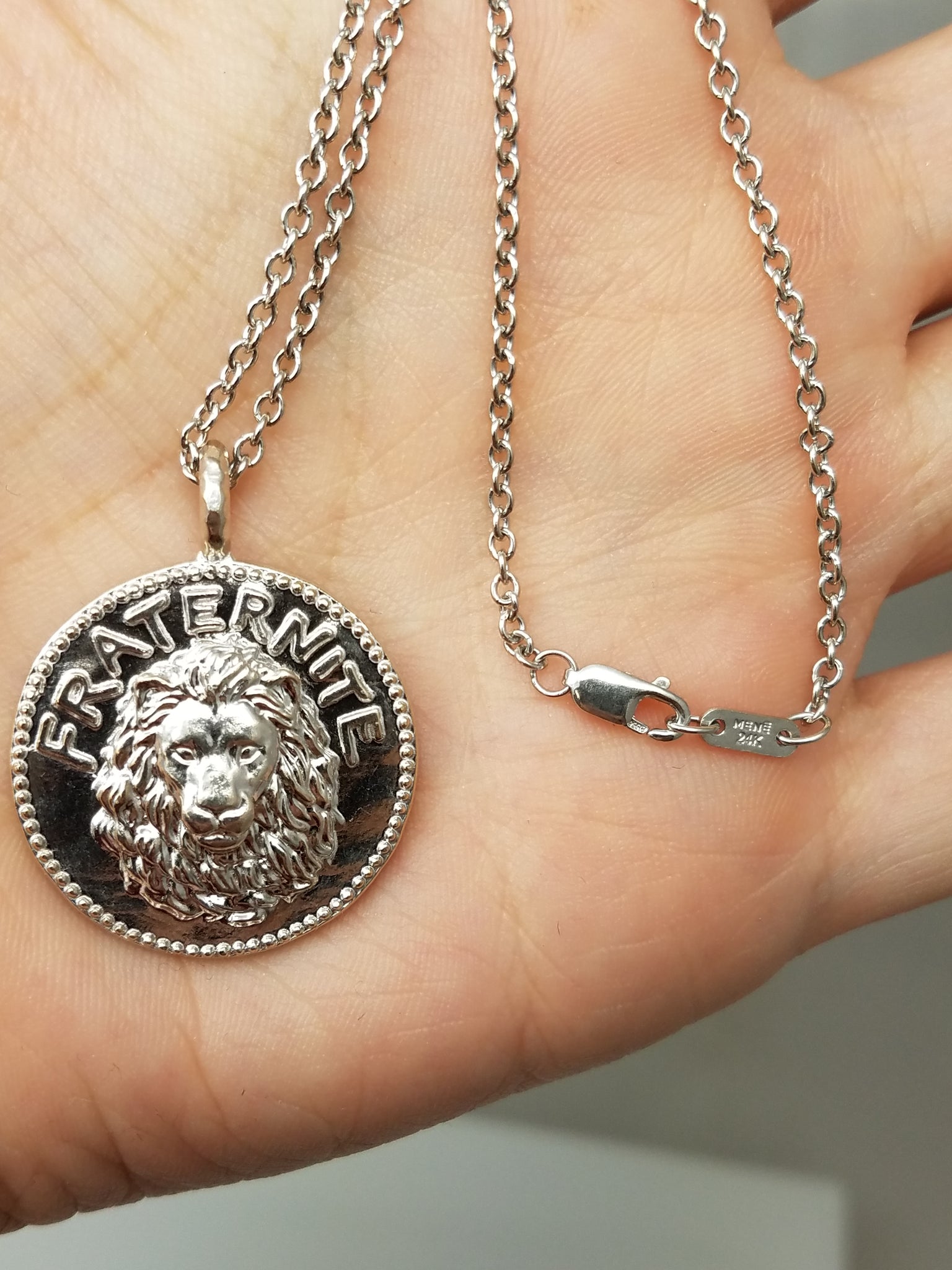 Cool MENE 21" Pure Platinum "Fraternite" Pendant Necklace