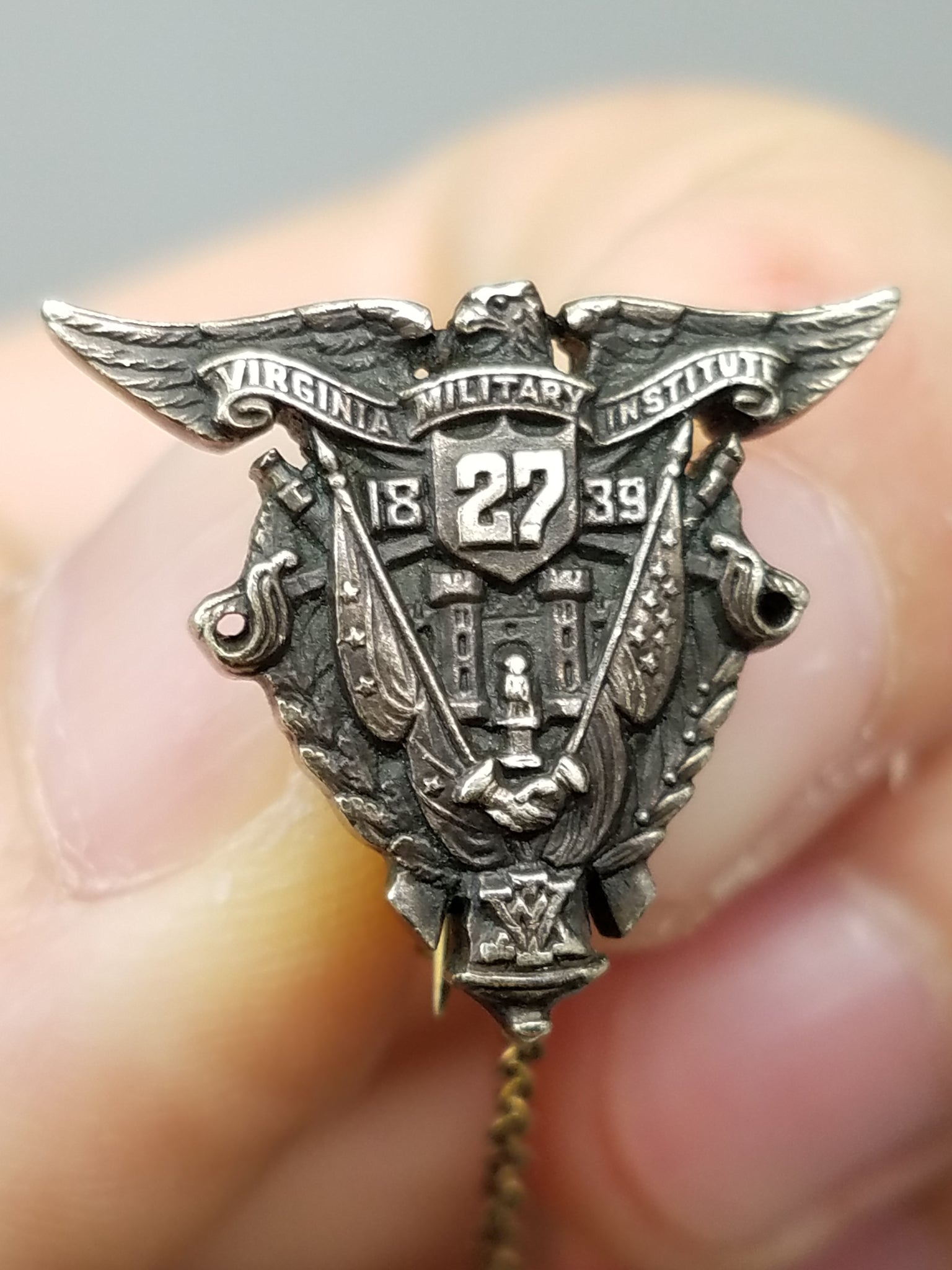 Cool 10k Gold Virginia Military Institute Class Of 1927 Pin
