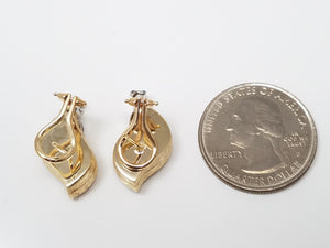 Attractive Vintage 14k Two Tone Gold 1ctw Natural Diamond Custom Earrings