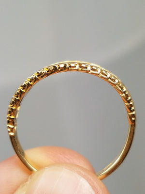 Bright 18k Tri-Color Gold Riccio Link Ring