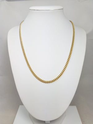 Sporty 18" Hollow 10k Yellow Gold Curb Link Chain Necklace