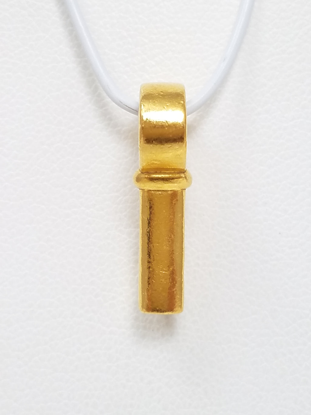 MENE $1,100 Retail Solid 24k Yellow Gold Key Pendant