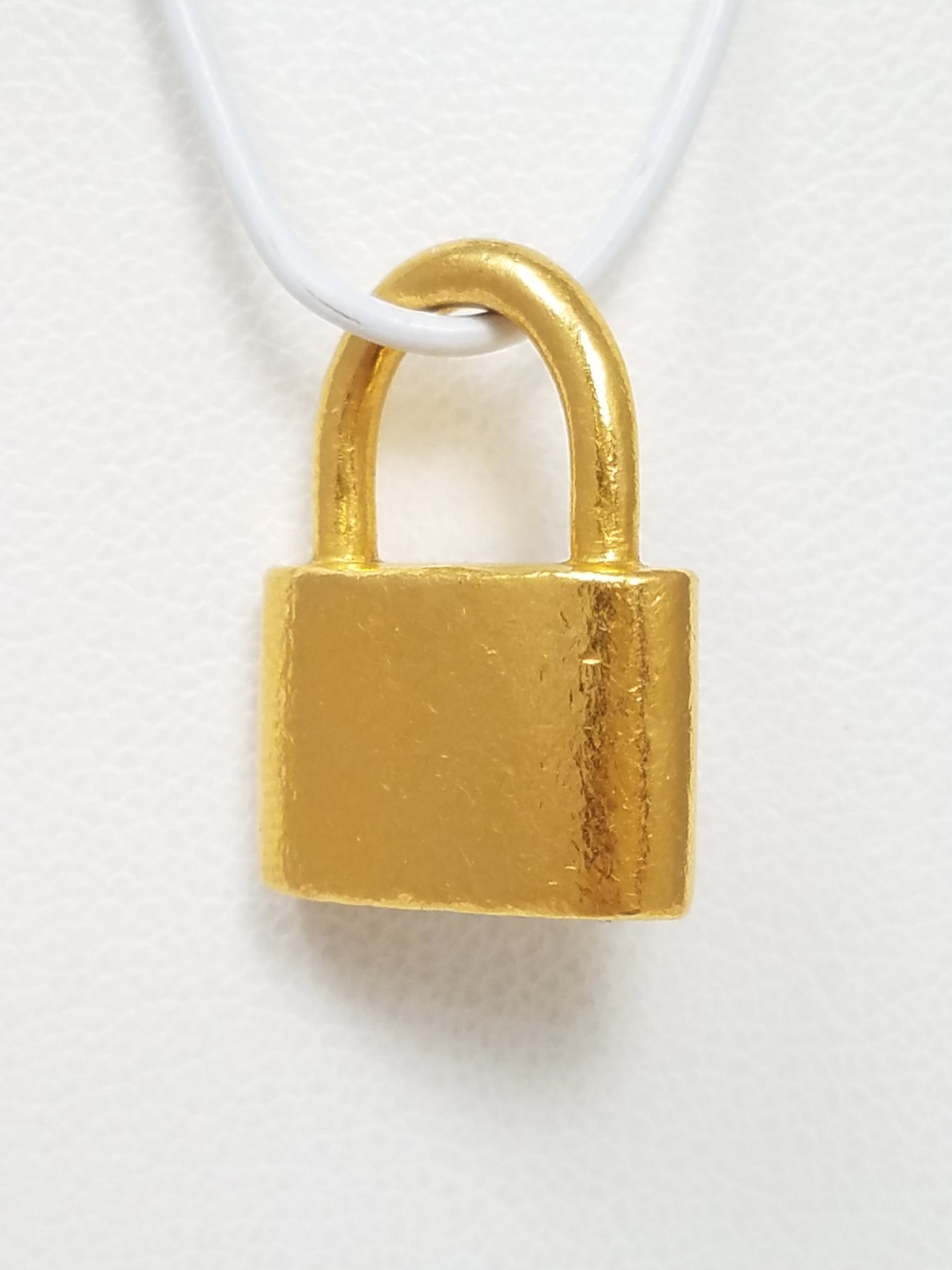 Radiant MENE 24k Gold Lock Pendant $2,100 Retail!