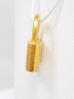 Radiant MENE 24k Gold Lock Pendant $2,100 Retail!