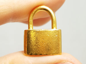 Radiant MENE 24k Gold Lock Pendant $2,100 Retail!