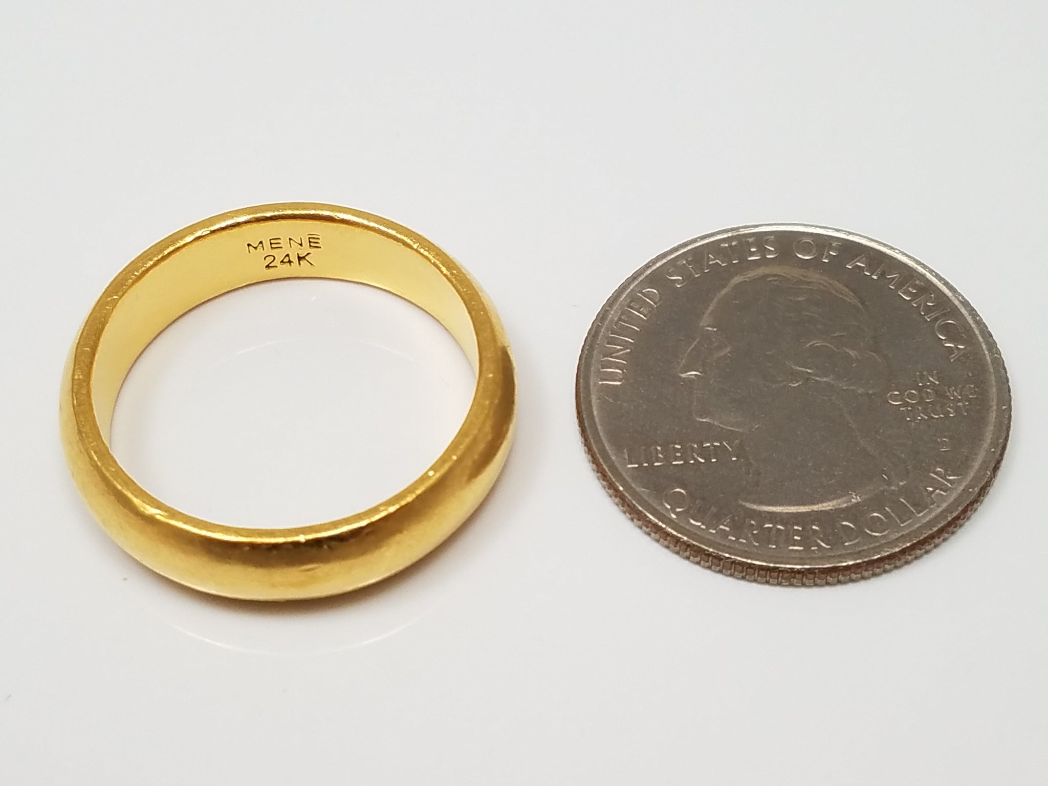 $2,500 Retail MENE 24k Yellow Gold Wedding Ring Band