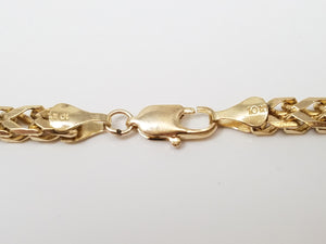 Men's 10k Yellow Gold Solid Franco Link 9" Bracelet