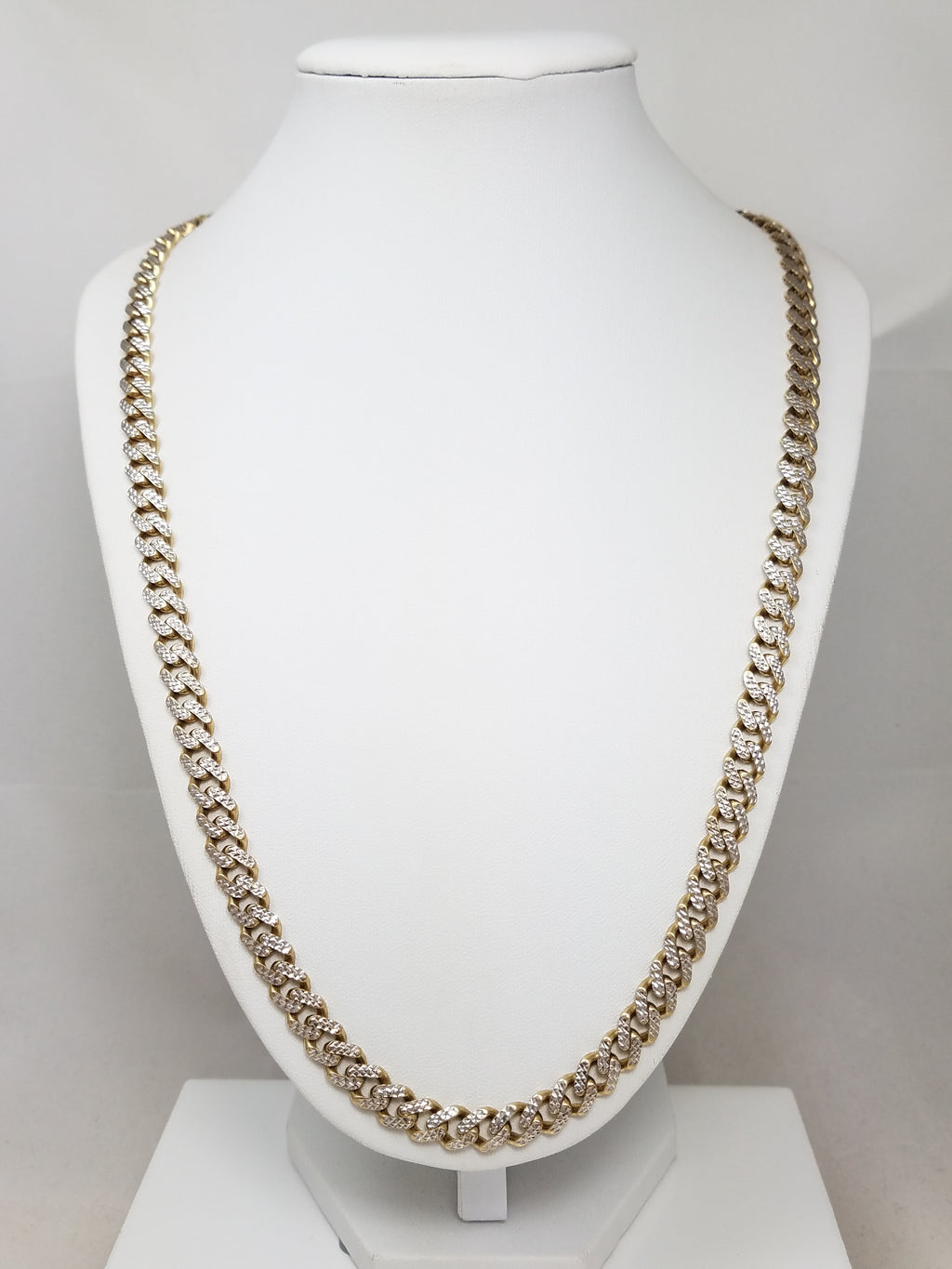 Epic 10k Two Tone Gold Hollow Cuban Link 24.5" Necklace