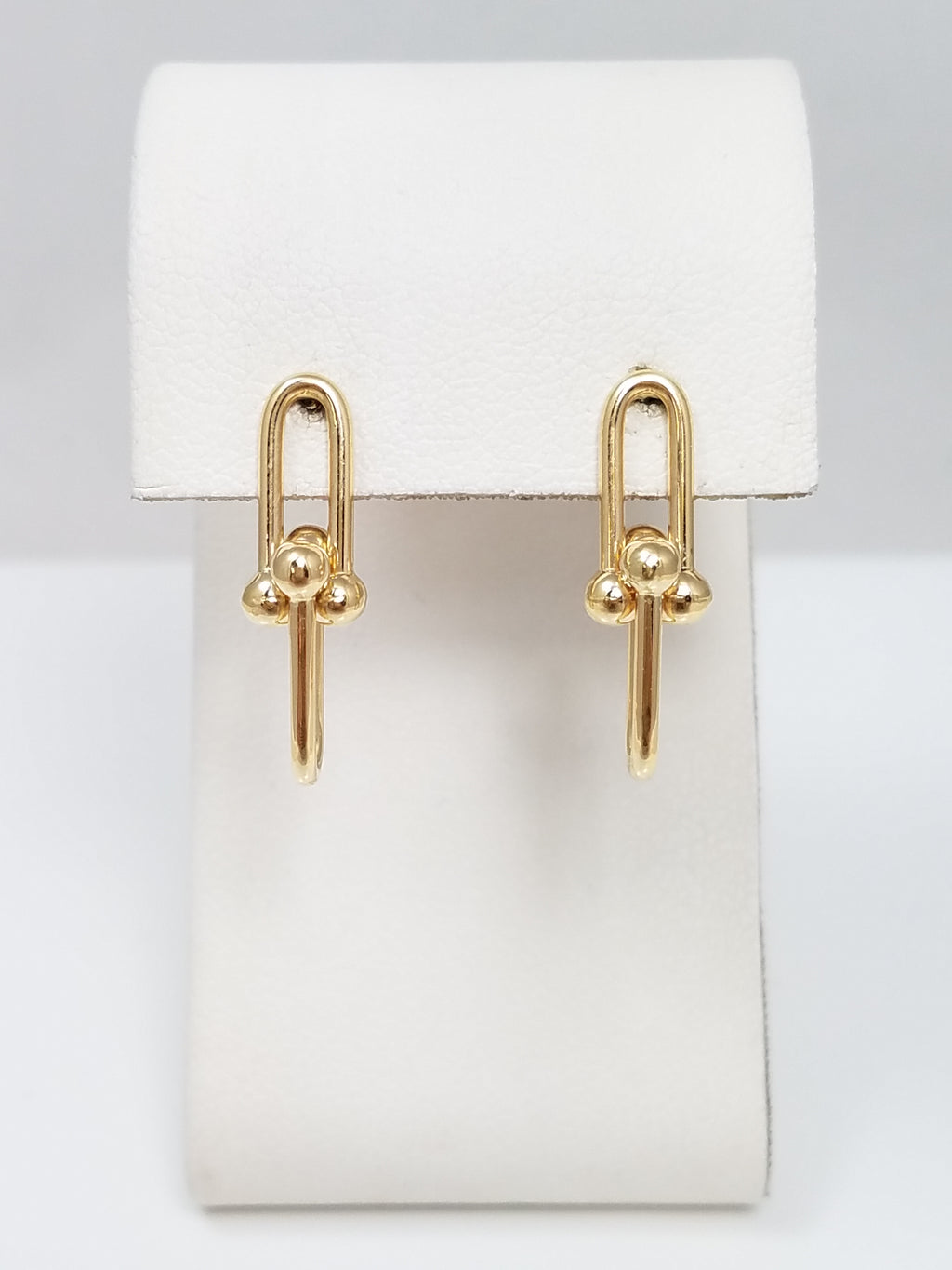 Moveable "U-Link" Earrings in 18k Yellow Gold