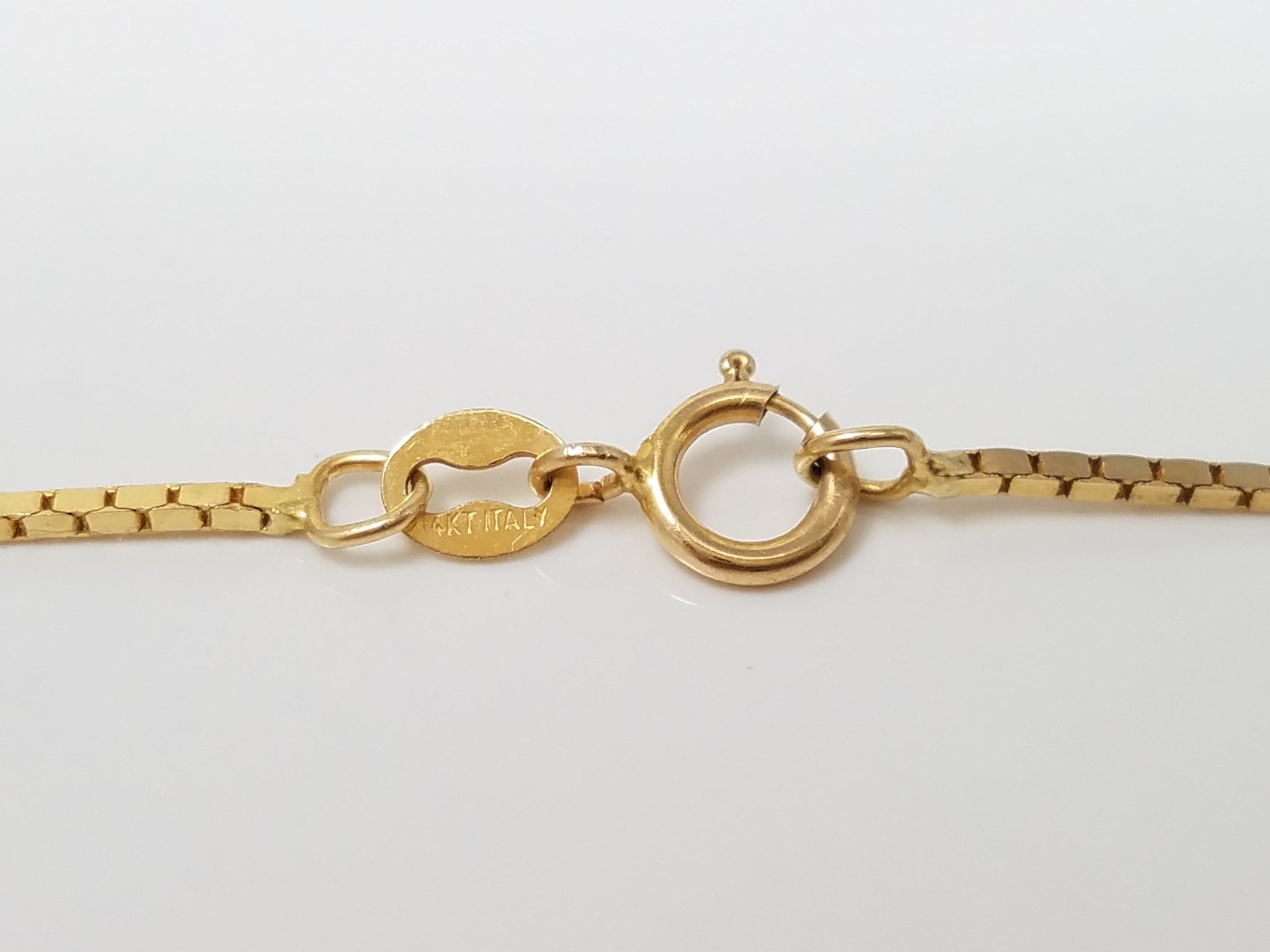 Classic 20" Solid 14k Yellow Gold Box Link Chain Necklace
