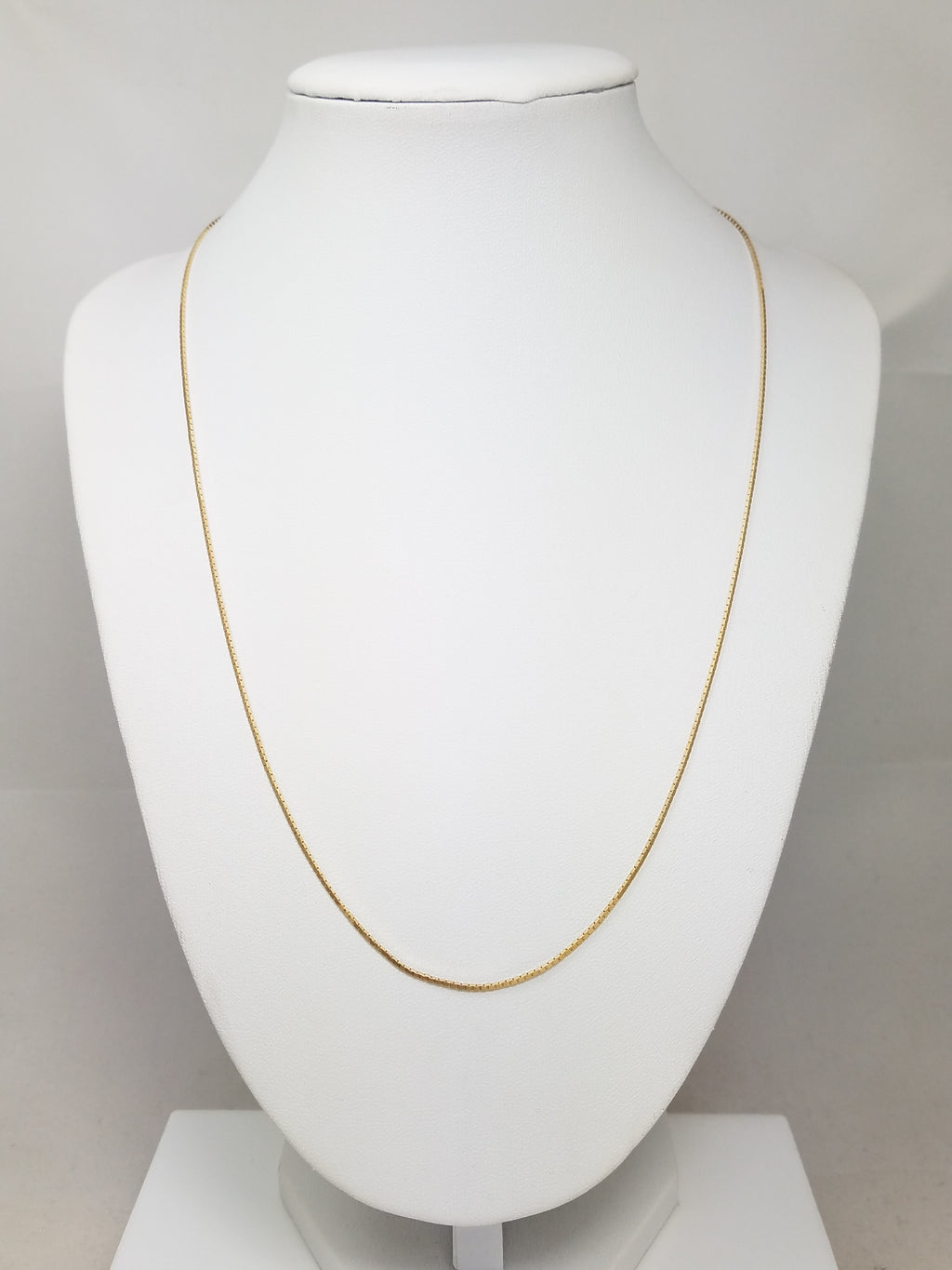 Classic 20" Solid 14k Yellow Gold Box Link Chain Necklace