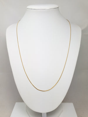 Classic 20" Solid 14k Yellow Gold Box Link Chain Necklace