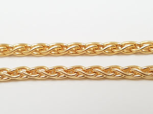 Classic 18" 14k Yellow Gold Rounded Wheat Chain Necklace