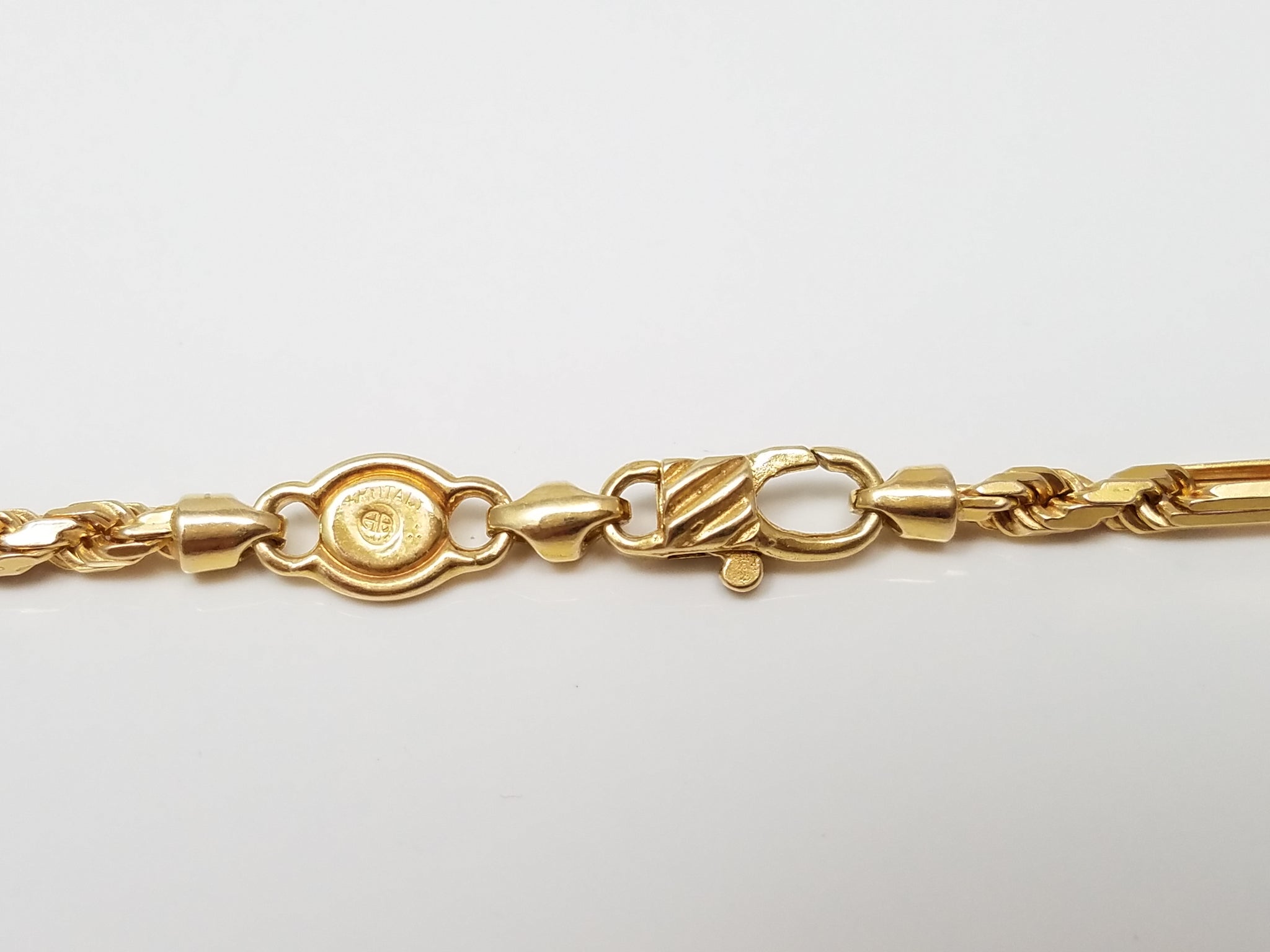Sporty 18" Solid 14k Yellow Gold Figarope Link Chain Necklace
