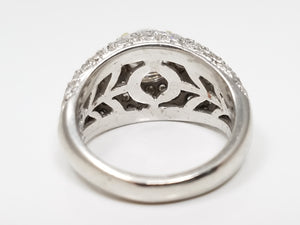 $8,000 Retail Simon G Platinum & 18k Yellow Gold Natural Diamond Cubic Zirconia Ring