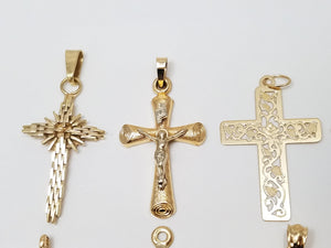 Religious 14k Yellow & White Gold Pendant Lot