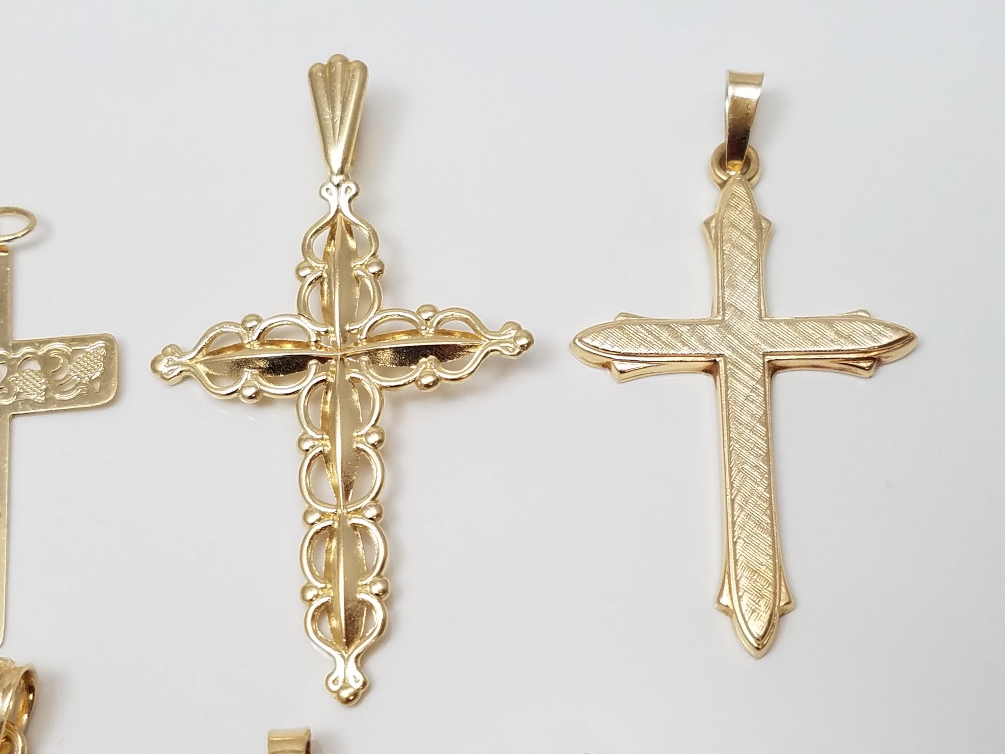 Religious 14k Yellow & White Gold Pendant Lot