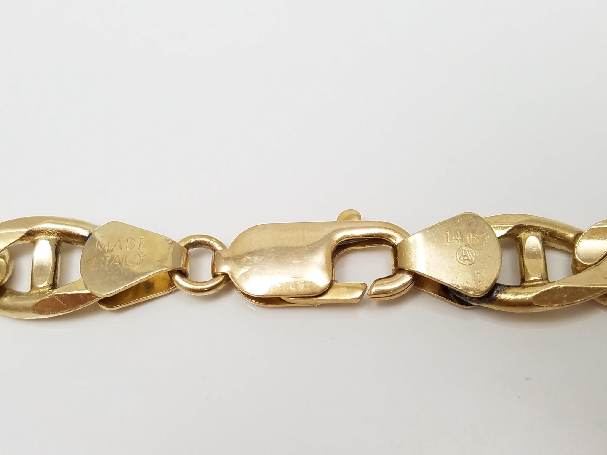 Sporty 20" Solid 14k Yellow Gold Mariner Link Chain Necklace