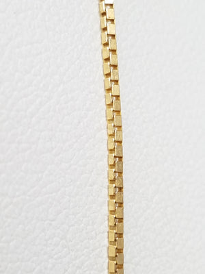 14k Yellow Gold 1mm/18.5" Box Link Necklace