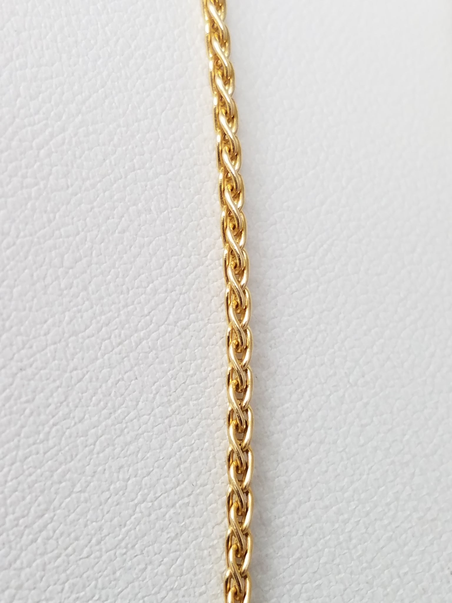 Classic 20" 14k Yellow Gold Rounded Wheat Chain Necklace