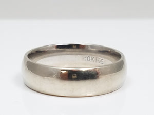 Classic 10k White Gold Comfort Fit Wedding Ring Band