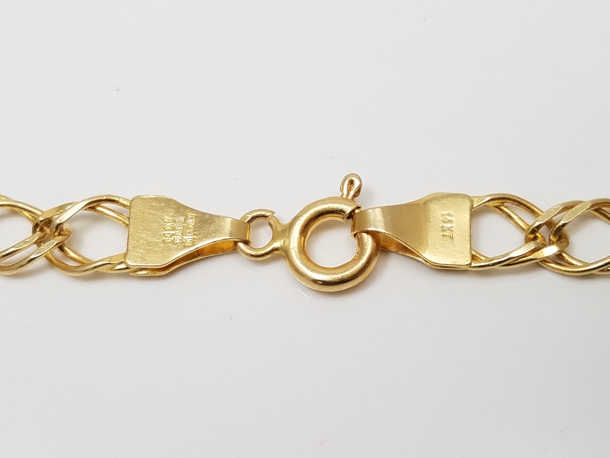 Fantastic 20" Solid 14k Yellow Gold Fancy Link Chain Necklace