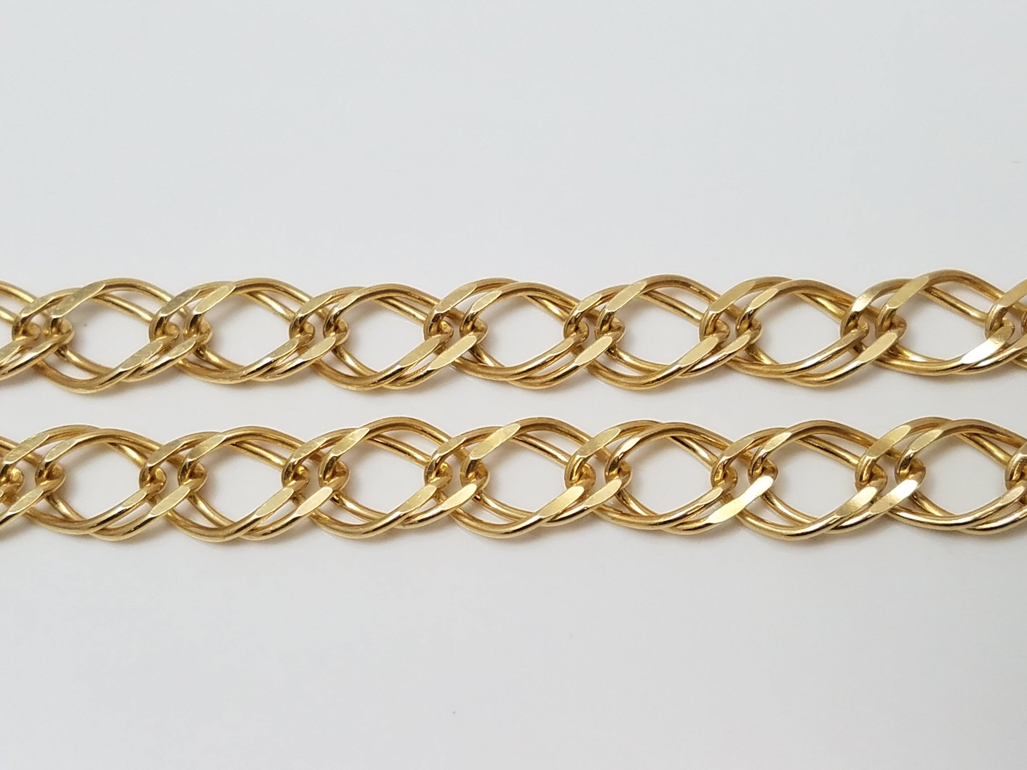 Fantastic 20" Solid 14k Yellow Gold Fancy Link Chain Necklace