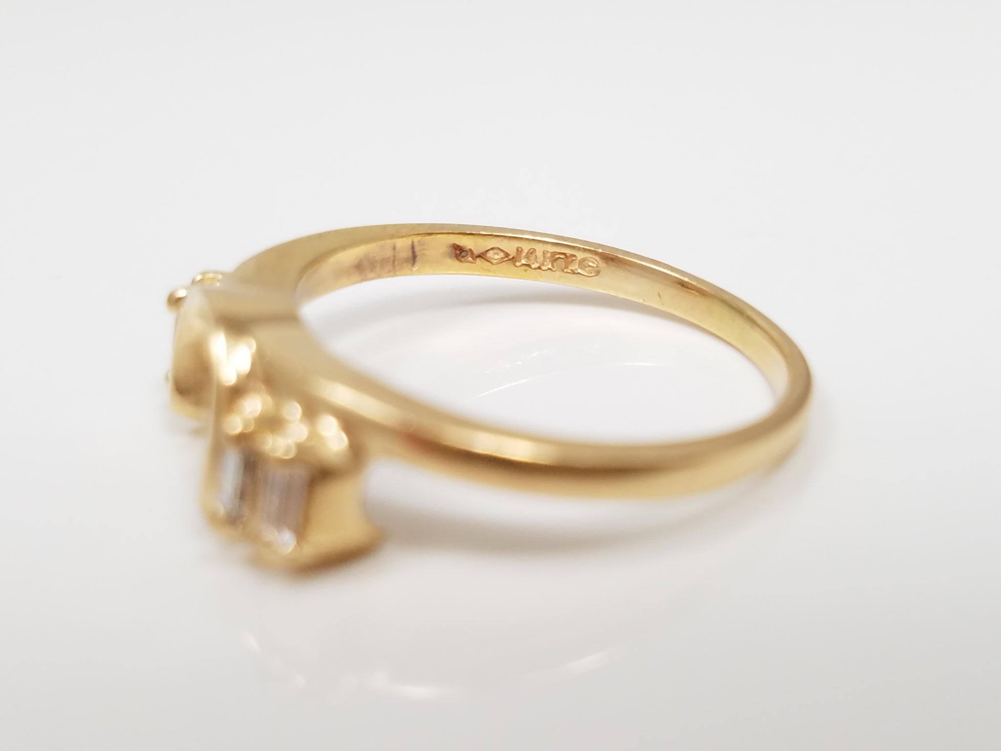 14k Yellow Gold Natural Diamond Ring Jacket