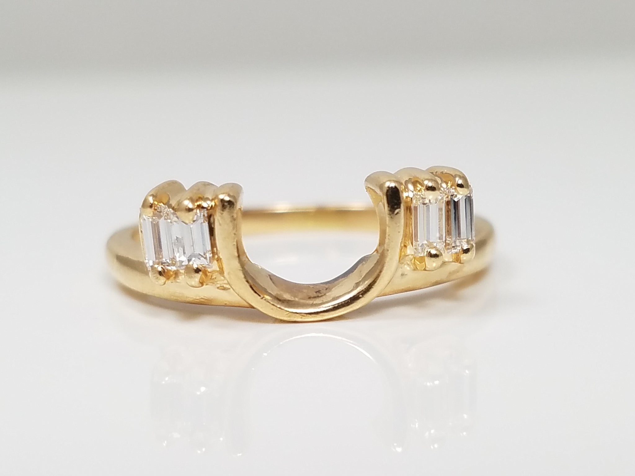 14k Yellow Gold Natural Diamond Ring Jacket